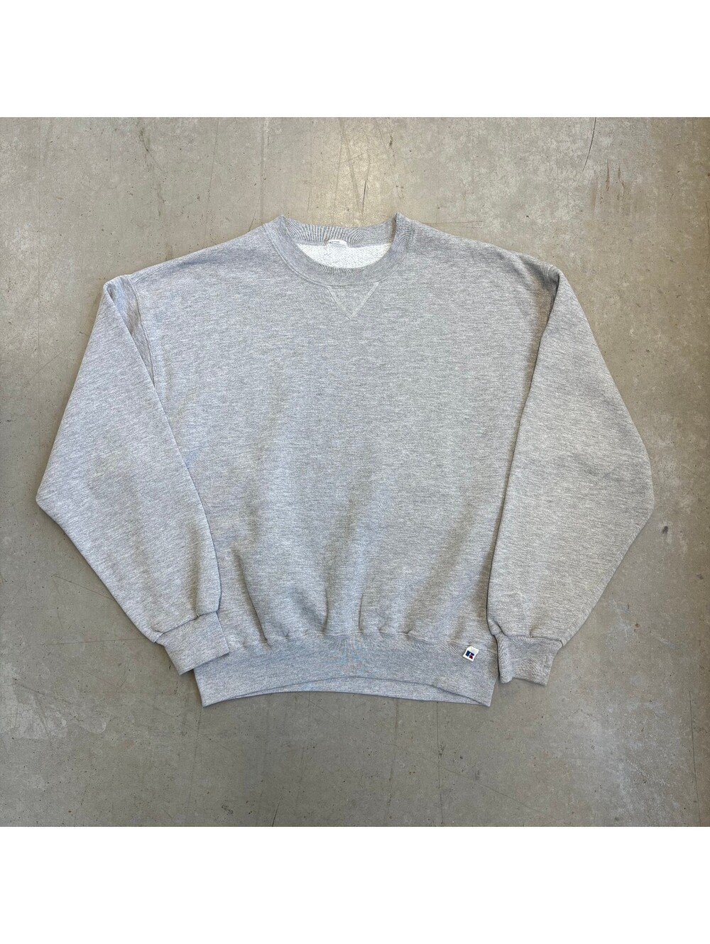 Vintage 90s Russell Athletic Blank Pullover Sweatshirt Extra Large Gray